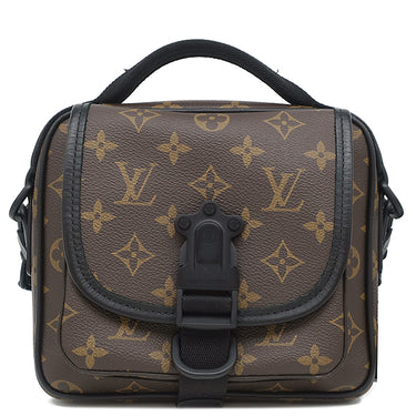 ルイヴィトン LOUIS VUITTON クエスト メッセンジャー M46973 モノグラムマカサー モノグラムマカサー ショルダーバッグ ブラック金具 茶 黒