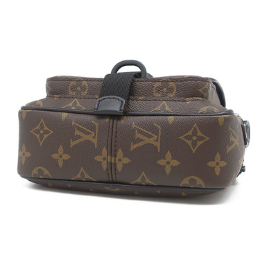 ルイヴィトン LOUIS VUITTON クエスト メッセンジャー M46973 モノグラムマカサー モノグラムマカサー ショルダーバッグ ブラック金具 茶 黒