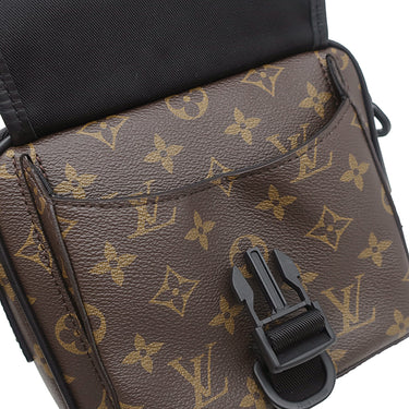 ルイヴィトン LOUIS VUITTON クエスト メッセンジャー M46973 モノグラムマカサー モノグラムマカサー ショルダーバッグ ブラック金具 茶 黒