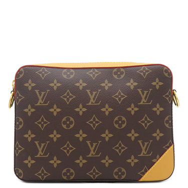 ルイヴィトン LOUIS VUITTON トリオ メッセンジャー M45965 モノグラム ストライプ モノグラムキャンバス モノグラムストライプキャンバス ショルダーバッグ ゴールド金具 茶 NIGOコラボ