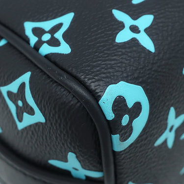 ルイヴィトン LOUIS VUITTON キーポル バンドリエール 25 M21938 ブラック×ブルー モノグラムキャンバス モノグラムプレイグラウンドキャンバス 2WAYバッグ シルバー金具 ショルダーバッグ ハンドバッグ 黒