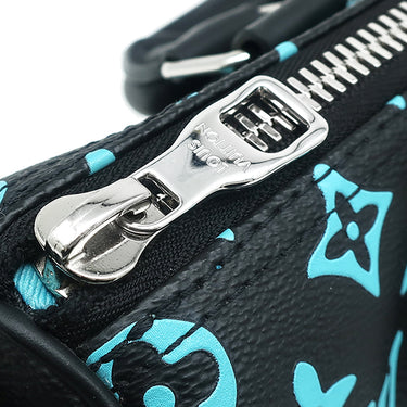 ルイヴィトン LOUIS VUITTON キーポル バンドリエール 25 M21938 ブラック×ブルー モノグラムキャンバス モノグラムプレイグラウンドキャンバス 2WAYバッグ シルバー金具 ショルダーバッグ ハンドバッグ 黒