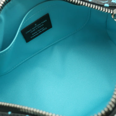 ルイヴィトン LOUIS VUITTON キーポル バンドリエール 25 M21938 ブラック×ブルー モノグラムキャンバス モノグラムプレイグラウンドキャンバス 2WAYバッグ シルバー金具 ショルダーバッグ ハンドバッグ 黒