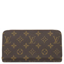 ルイヴィトン LOUIS VUITTON ジッピー ウォレット M41896 モノグラム×コクリコ モノグラムキャンバス 長財布 ゴールド金具 茶 赤 ラウンドファスナー