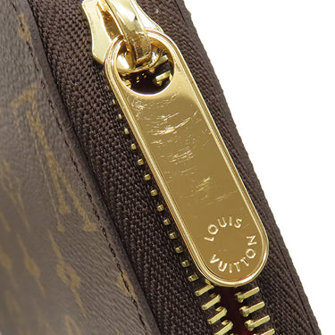 ルイヴィトン LOUIS VUITTON ジッピー ウォレット M41896 モノグラム×コクリコ モノグラムキャンバス 長財布 ゴールド金具 茶 赤 ラウンドファスナー
