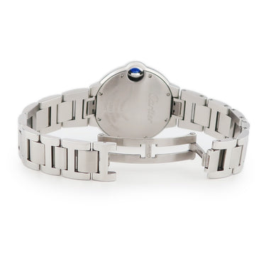 腕時計 カルティエ Cartier バロンブルー ドゥ カルティエ 33mm W4BB0021 自動巻き メンズ レディース 純正ダイヤ ギョウシェ 青針
