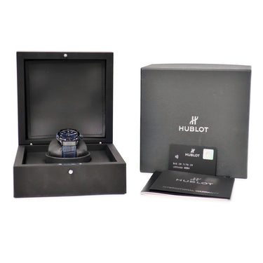 腕時計 ウブロ HUBLOT クラシックフュージョン セラミックブルー 542.CM.7170.LR 自動巻き メンズ 新品同様 デイト ブラック 黒 青