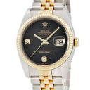腕時計 ロレックス ROLEX デイトジャスト 36 116233 2BR V番 自動巻き メンズ V番 K18YG×SS コンビ 純正ダイヤ ブラック オニキス
