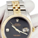 腕時計 ロレックス ROLEX デイトジャスト 36 116233 2BR V番 自動巻き メンズ V番 K18YG×SS コンビ 純正ダイヤ ブラック オニキス