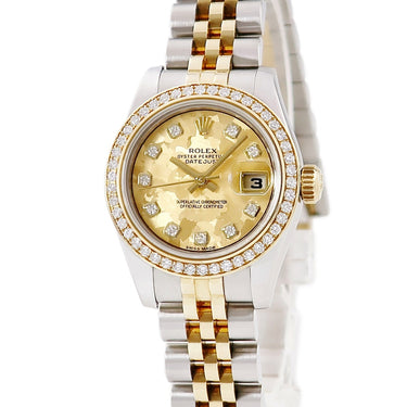 腕時計 ロレックス ROLEX デイトジャスト 179383G ランダム番 自動巻き レディース ランダム番 K18YG×SS コンビ 純正ダイヤ ジュビリー