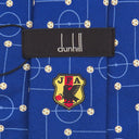 ダンヒル dunhill シルク JFAコラボ 9CM ネイビー シルク ネクタイ サッカー日本代表モデル