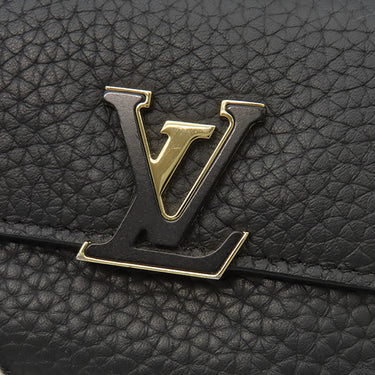 ルイヴィトン LOUIS VUITTON ポルトフォイユ カプシーヌ XS M68587 ノワール×ホットピンク レザー トリヨンレザー 三つ折り財布 ゴールド金具