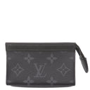 ルイヴィトン LOUIS VUITTON ポシェット クレ ヴォワヤージュ M82776 モノグラムエクリプス レザー モノグラムエクリプスキャンバス コインケース シルバー金具 黒 ノワール 小銭入れ キーフック付き