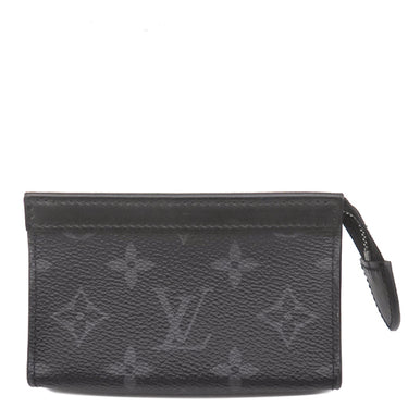 ルイヴィトン LOUIS VUITTON ポシェット クレ ヴォワヤージュ M82776 モノグラムエクリプス レザー モノグラムエクリプスキャンバス コインケース シルバー金具 黒 ノワール 小銭入れ キーフック付き