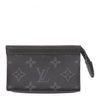 ルイヴィトン LOUIS VUITTON ポシェット クレ ヴォワヤージュ M82776 モノグラムエクリプス レザー モノグラムエクリプスキャンバス コインケース シルバー金具 黒 ノワール 小銭入れ キーフック付き