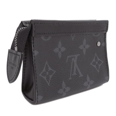 ルイヴィトン LOUIS VUITTON ポシェット クレ ヴォワヤージュ M82776 モノグラムエクリプス レザー モノグラムエクリプスキャンバス コインケース シルバー金具 黒 ノワール 小銭入れ キーフック付き