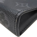 ルイヴィトン LOUIS VUITTON ポシェット クレ ヴォワヤージュ M82776 モノグラムエクリプス レザー モノグラムエクリプスキャンバス コインケース シルバー金具 黒 ノワール 小銭入れ キーフック付き