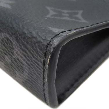 ルイヴィトン LOUIS VUITTON ポシェット クレ ヴォワヤージュ M82776 モノグラムエクリプス レザー モノグラムエクリプスキャンバス コインケース シルバー金具 黒 ノワール 小銭入れ キーフック付き