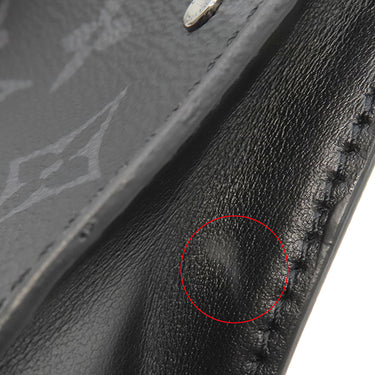 ルイヴィトン LOUIS VUITTON ポシェット クレ ヴォワヤージュ M82776 モノグラムエクリプス レザー モノグラムエクリプスキャンバス コインケース シルバー金具 黒 ノワール 小銭入れ キーフック付き