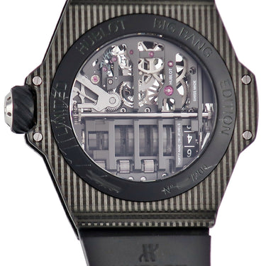 腕時計 ウブロ HUBLOT ビッグバン MP-11 14デイ パワーリザーブ 3D カーボン 911.QD.0123.RX 手巻き メンズ スケルトン 限定