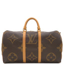 ルイヴィトン LOUIS VUITTON キーポル バンドリエール50 M44739 モノグラムジャイアントリバース レザー モノグラムジャイアントリバースキャンバス ボストンバッグ ゴールド金具 茶