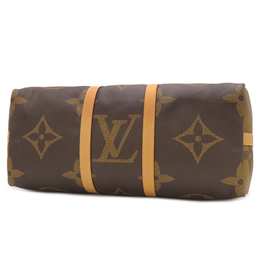 ルイヴィトン LOUIS VUITTON キーポル バンドリエール50 M44739 モノグラムジャイアントリバース レザー モノグラムジャイアントリバースキャンバス ボストンバッグ ゴールド金具 茶