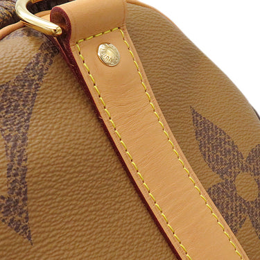 ルイヴィトン LOUIS VUITTON キーポル バンドリエール50 M44739 モノグラムジャイアントリバース レザー モノグラムジャイアントリバースキャンバス ボストンバッグ ゴールド金具 茶