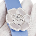 腕時計 シャネル CHANEL カメリア H1190 クオーツ レディース メーカーOH済 K18WG無垢 純正ダイヤ&ブラックダイヤ 花