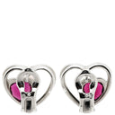 フレッド FRED プリティウーマン ホワイトゴールド K18WG ルベライト ダイヤモンド ピアス ハートカット ルベライト ダイヤモンド 750 18K WG