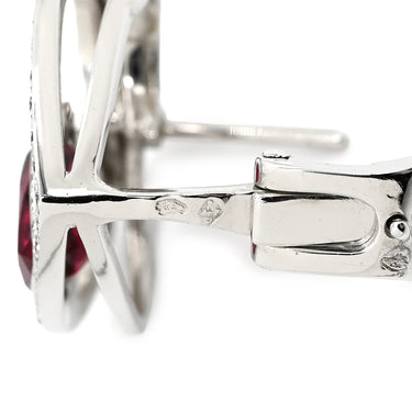 フレッド FRED プリティウーマン ホワイトゴールド K18WG ルベライト ダイヤモンド ピアス ハートカット ルベライト ダイヤモンド 750 18K WG