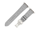エルメス HERMES 純正 アップルウォッチ 44 45 46 49 mm用 キリム グレー ラバー ステンレススチール 腕時計パーツ ラバー ベルト 35ｍｍ バックル付き