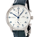 腕時計 IWC IWC ポルトギーゼ クロノグラフ IW371446 自動巻き メンズ シルバー スモールセコンド 青針 アラビア