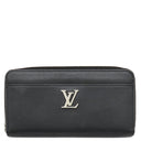 ルイヴィトン LOUIS VUITTON ジッピー ロックミー M62622 ブラック カーフ 長財布 シルバー金具 黒 LVロゴプレート ラウンドファスナー