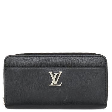 ルイヴィトン LOUIS VUITTON ジッピー ロックミー M62622 ブラック カーフ 長財布 シルバー金具 黒 LVロゴプレート ラウンドファスナー