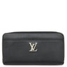 ルイヴィトン LOUIS VUITTON ジッピー ロックミー M62622 ブラック カーフ 長財布 シルバー金具 黒 LVロゴプレート ラウンドファスナー