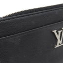 ルイヴィトン LOUIS VUITTON ジッピー ロックミー M62622 ブラック カーフ 長財布 シルバー金具 黒 LVロゴプレート ラウンドファスナー