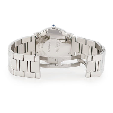 腕時計 カルティエ Cartier ロンドソロ ドゥ カルティエ WSRN0012 自動巻き メンズ ローマン 青針 シルバー