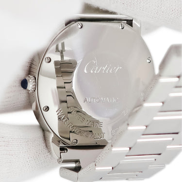 腕時計 カルティエ Cartier ロンドソロ ドゥ カルティエ WSRN0012 自動巻き メンズ ローマン 青針 シルバー