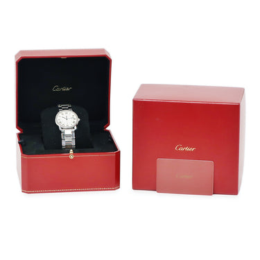 腕時計 カルティエ Cartier ロンドソロ ドゥ カルティエ WSRN0012 自動巻き メンズ ローマン 青針 シルバー