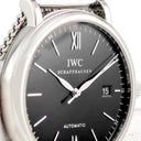 腕時計 IWC IWC ポートフィノ オートマティック IW356506 自動巻き メンズ ブラック デイト バー ローマン メッシュブレス