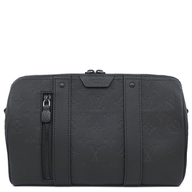 ルイヴィトン LOUIS VUITTON シティ キーポル M26750 ノワール レザー モノグラムシャドウレザー ショルダーバッグ マットブラック金具 黒