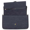 ルイヴィトン LOUIS VUITTON ポシェット フェリシー M83589 ネイビー モノグラムアンプラント チェーンウォレット ゴールド金具 紺 チェーンショルダー