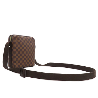 ルイヴィトン LOUIS VUITTON トロター ボブール N41135 ダミエエベヌ ダミエキャンバス ショルダーバッグ シルバー金具 茶