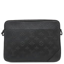 ルイヴィトン LOUIS VUITTON トリオ メッセンジャー M46602 ブラック レザー モノグラムシャドウレザー ショルダーバッグ ブラック金具 黒 斜め掛け