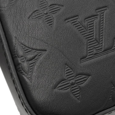 ルイヴィトン LOUIS VUITTON トリオ メッセンジャー M46602 ブラック レザー モノグラムシャドウレザー ショルダーバッグ ブラック金具 黒 斜め掛け