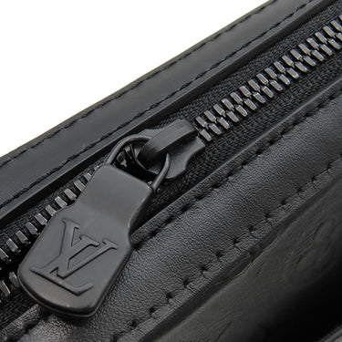 ルイヴィトン LOUIS VUITTON トリオ メッセンジャー M46602 ブラック レザー モノグラムシャドウレザー ショルダーバッグ ブラック金具 黒 斜め掛け