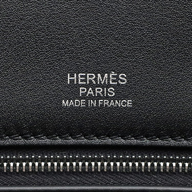 エルメス HERMES シャドーバーキン35 ブラック ヴォースイフト ハンドバッグ シルバー金具 黒