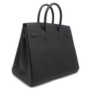 エルメス HERMES シャドーバーキン35 ブラック ヴォースイフト ハンドバッグ シルバー金具 黒