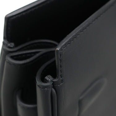 エルメス HERMES シャドーバーキン35 ブラック ヴォースイフト ハンドバッグ シルバー金具 黒