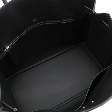 エルメス HERMES シャドーバーキン35 ブラック ヴォースイフト ハンドバッグ シルバー金具 黒